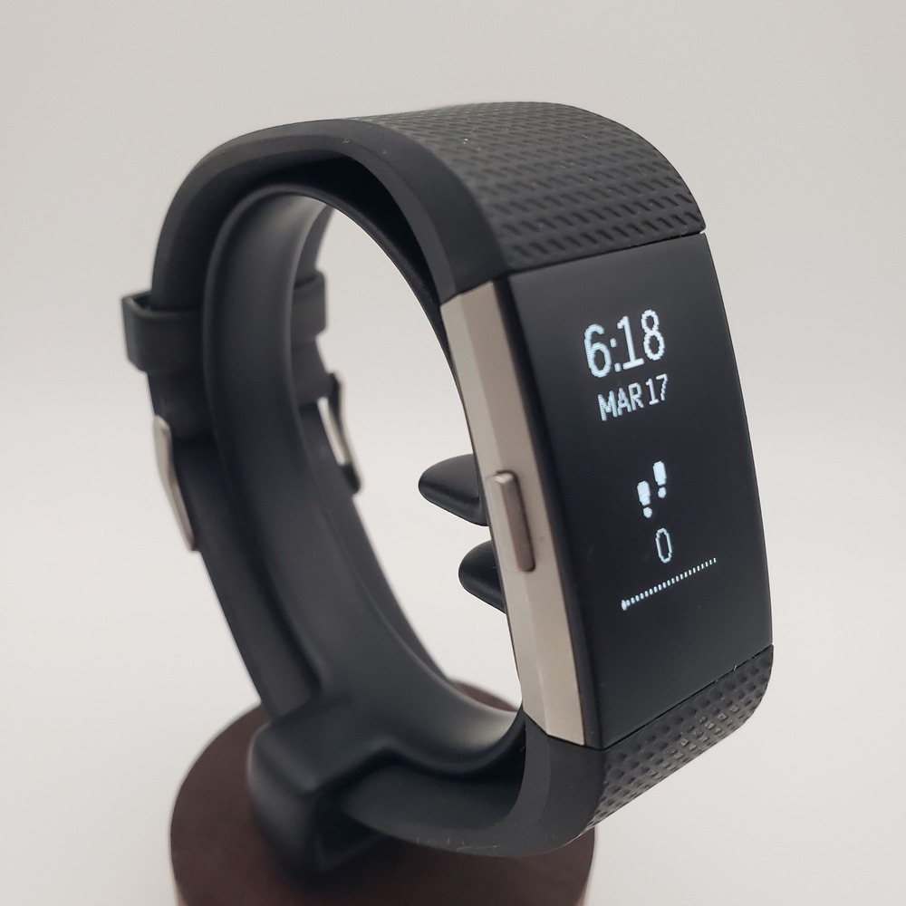 Fitbit Charge 2 Fitness Tracker Small Black Band FB407 Heart Rate Monitor Tested